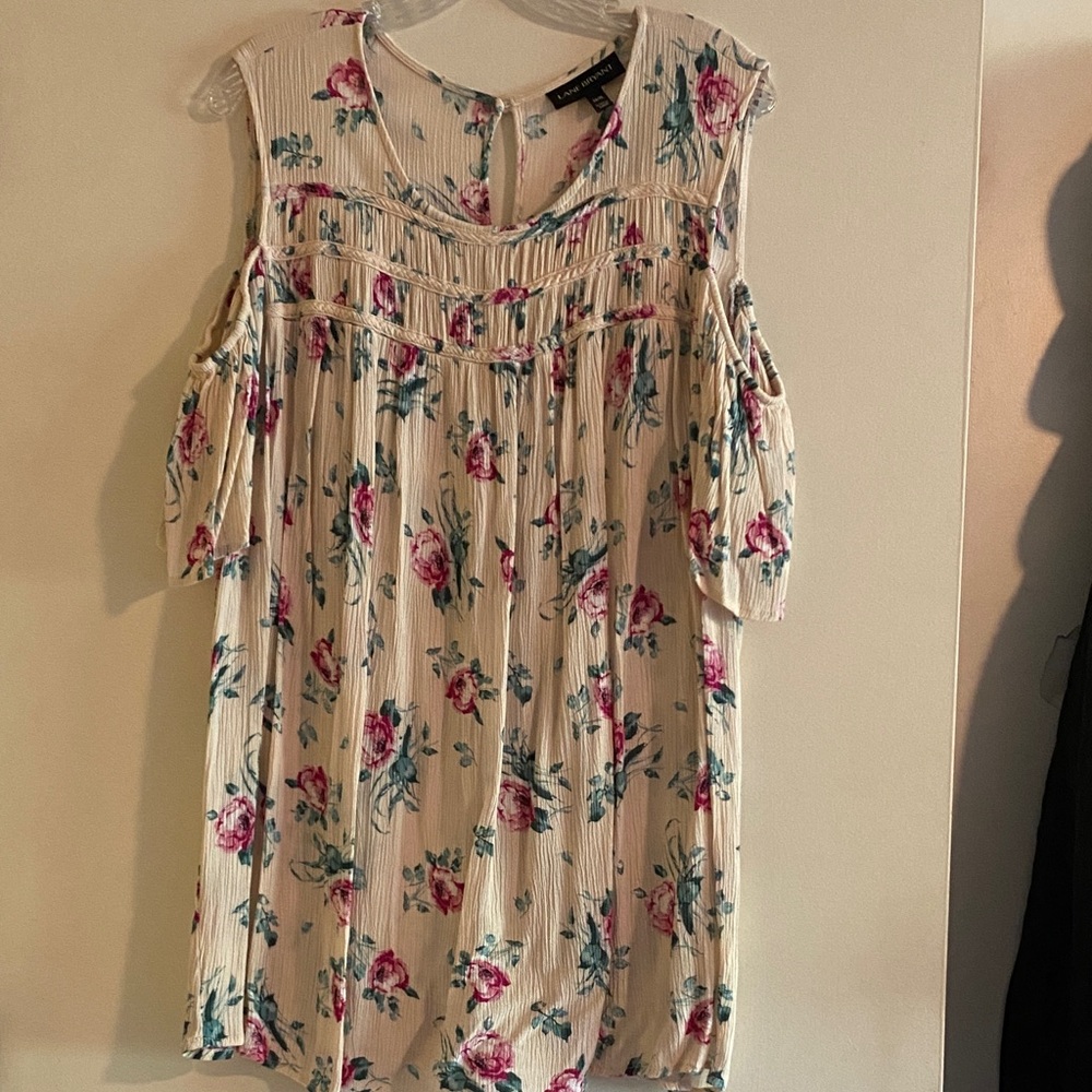 Floral Cold Shoulder shirt Lane Bryant